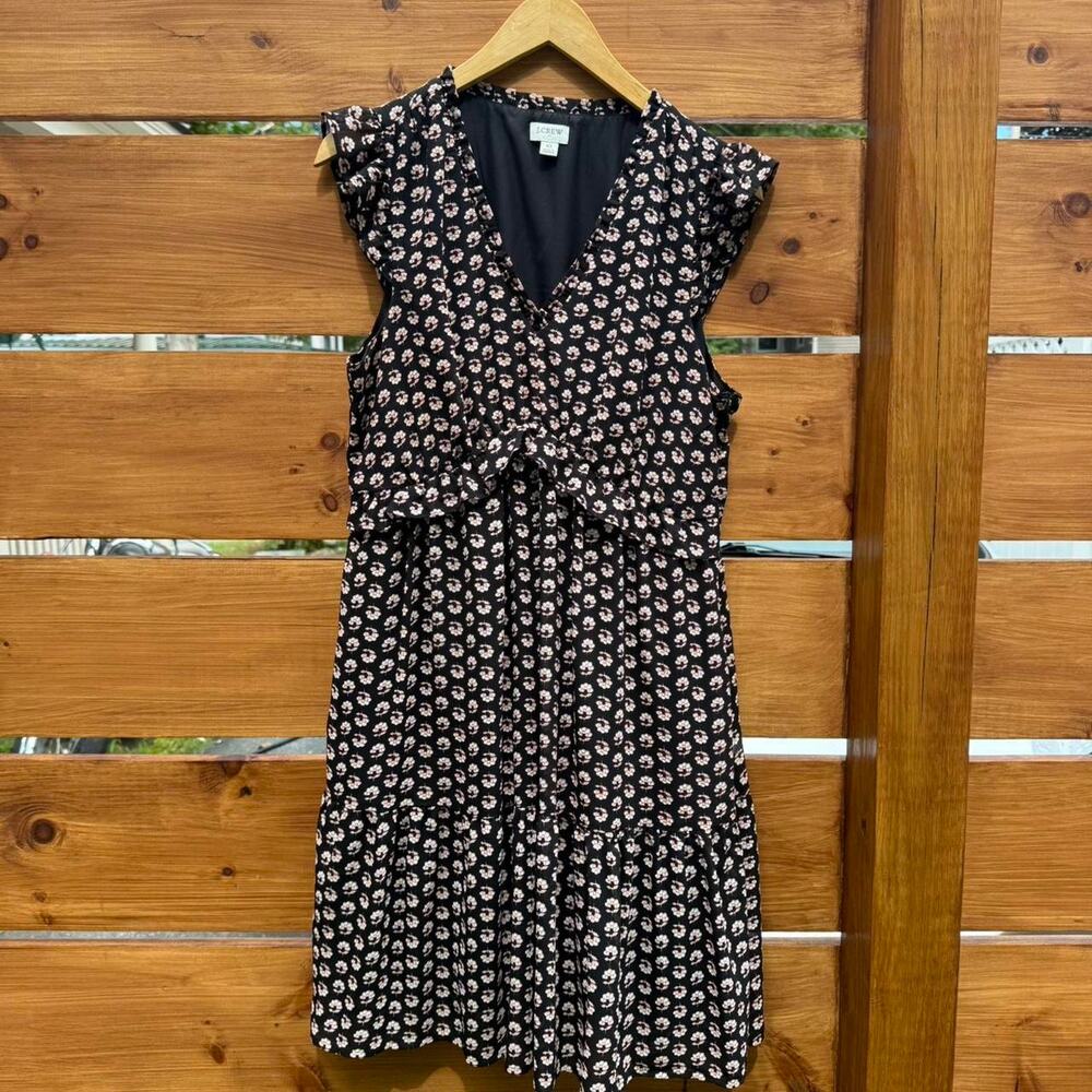 Jcrew black and pink floral dress